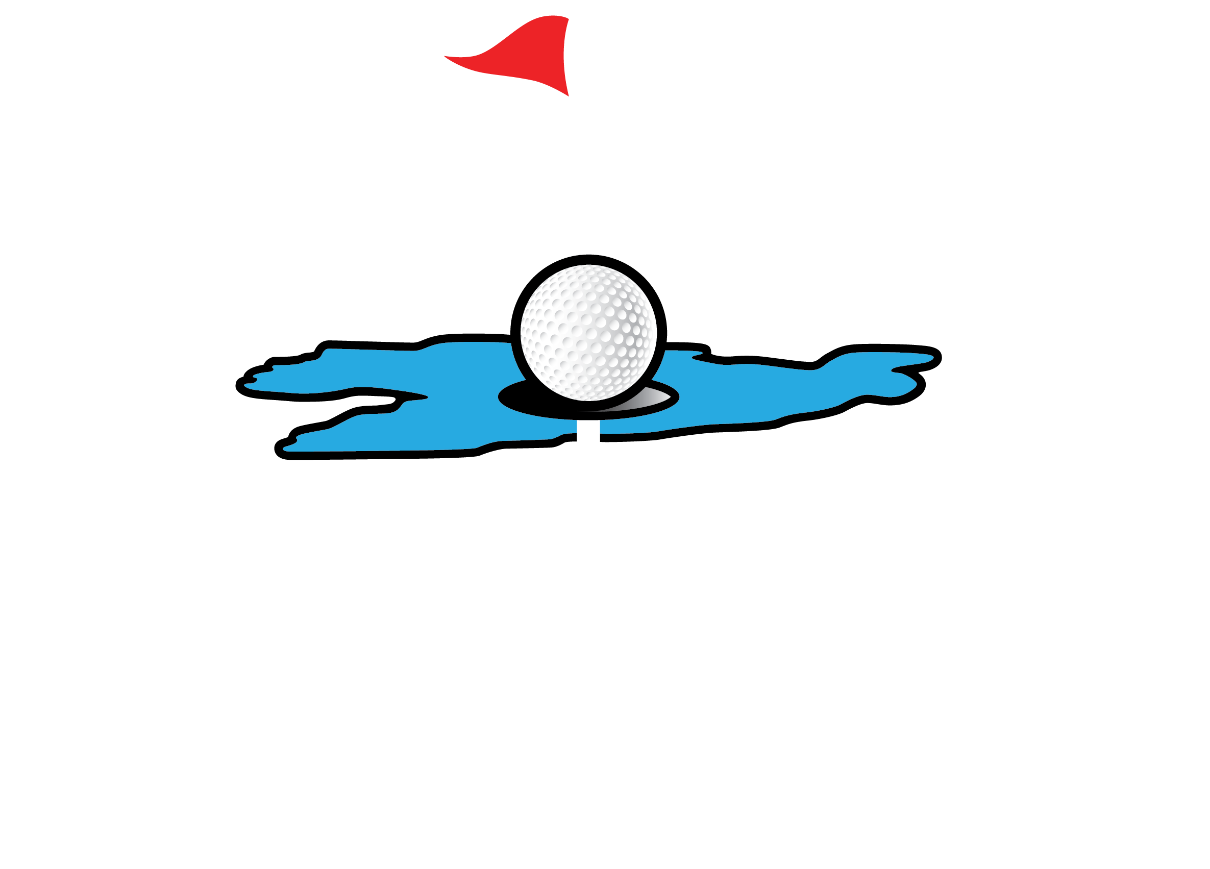 Lake Taupo Hole In One Logo White